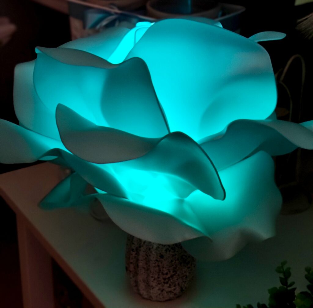 Lampada floreale fatta a mano realizzata da Oxana — opera 67