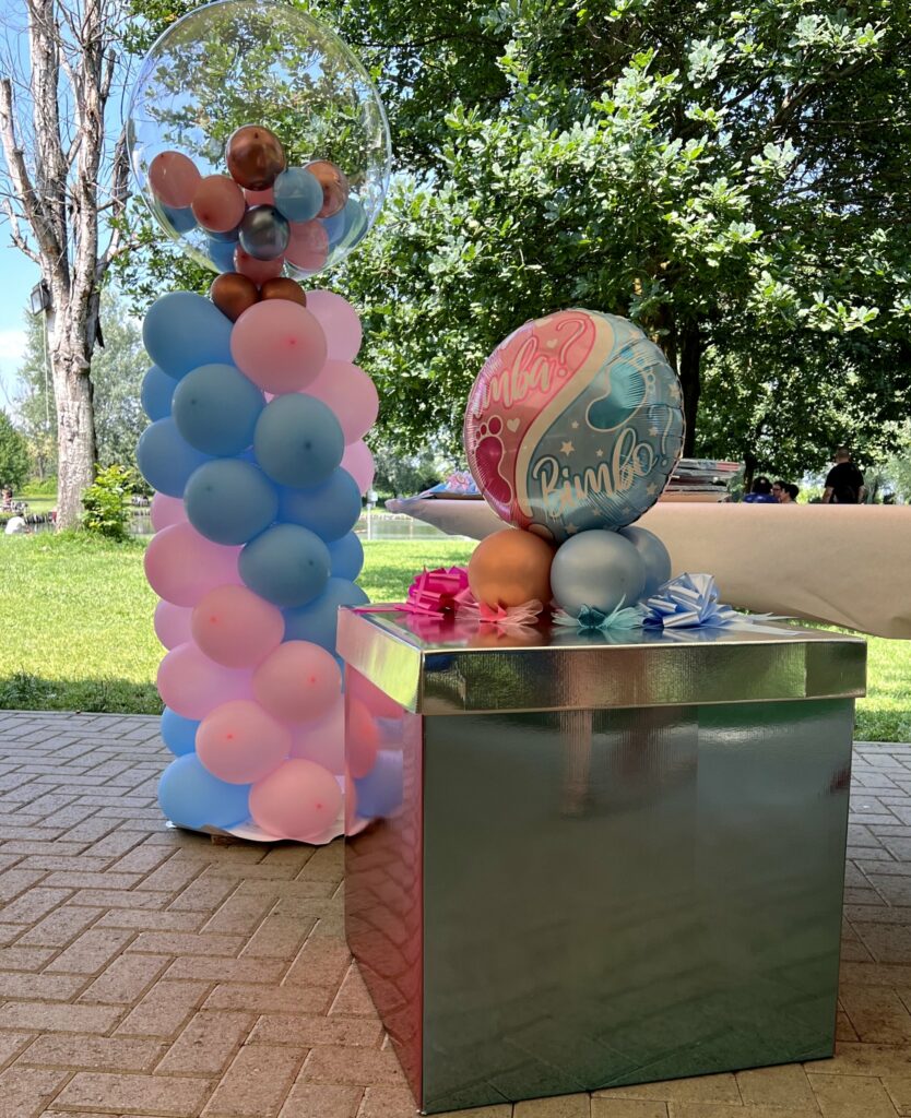 Decorazione ArteXenia per baby shower e gender reveal, dettaglio 1