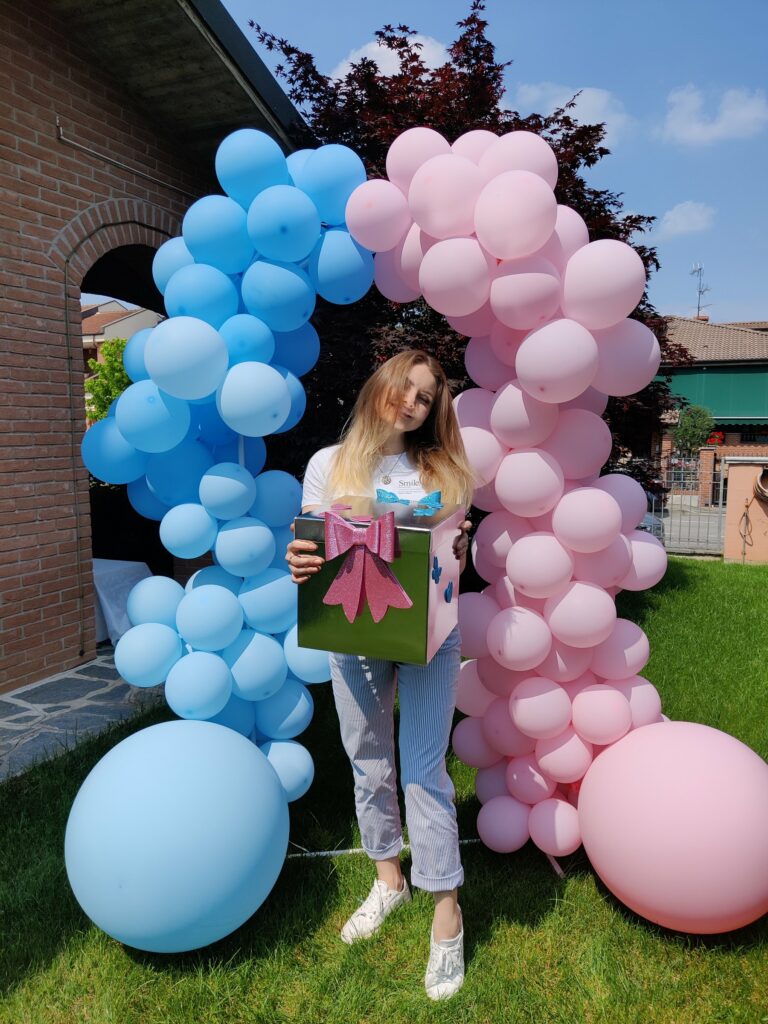 Decorazione ArteXenia per baby shower e gender reveal, dettaglio 2