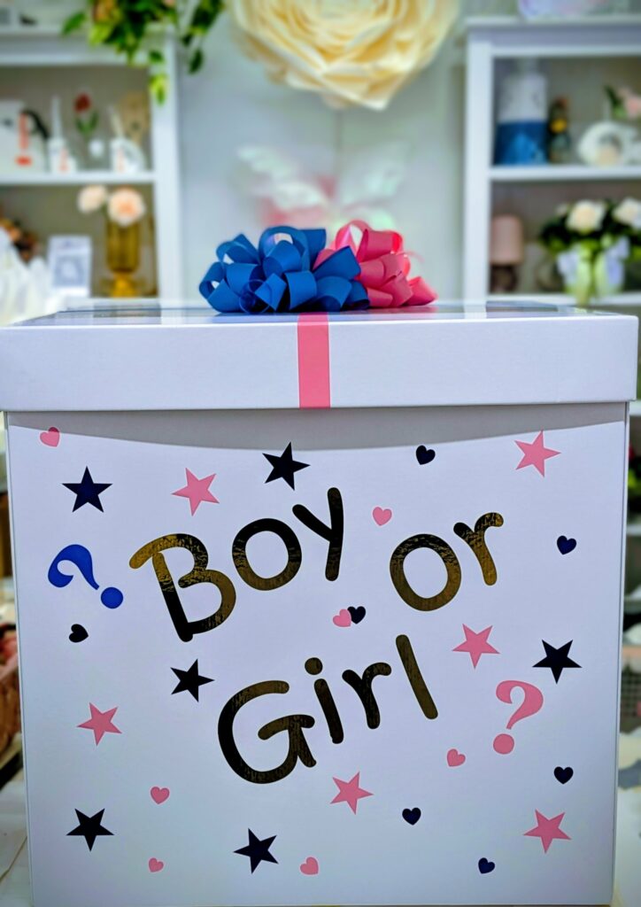Decorazione ArteXenia per baby shower e gender reveal, dettaglio 3